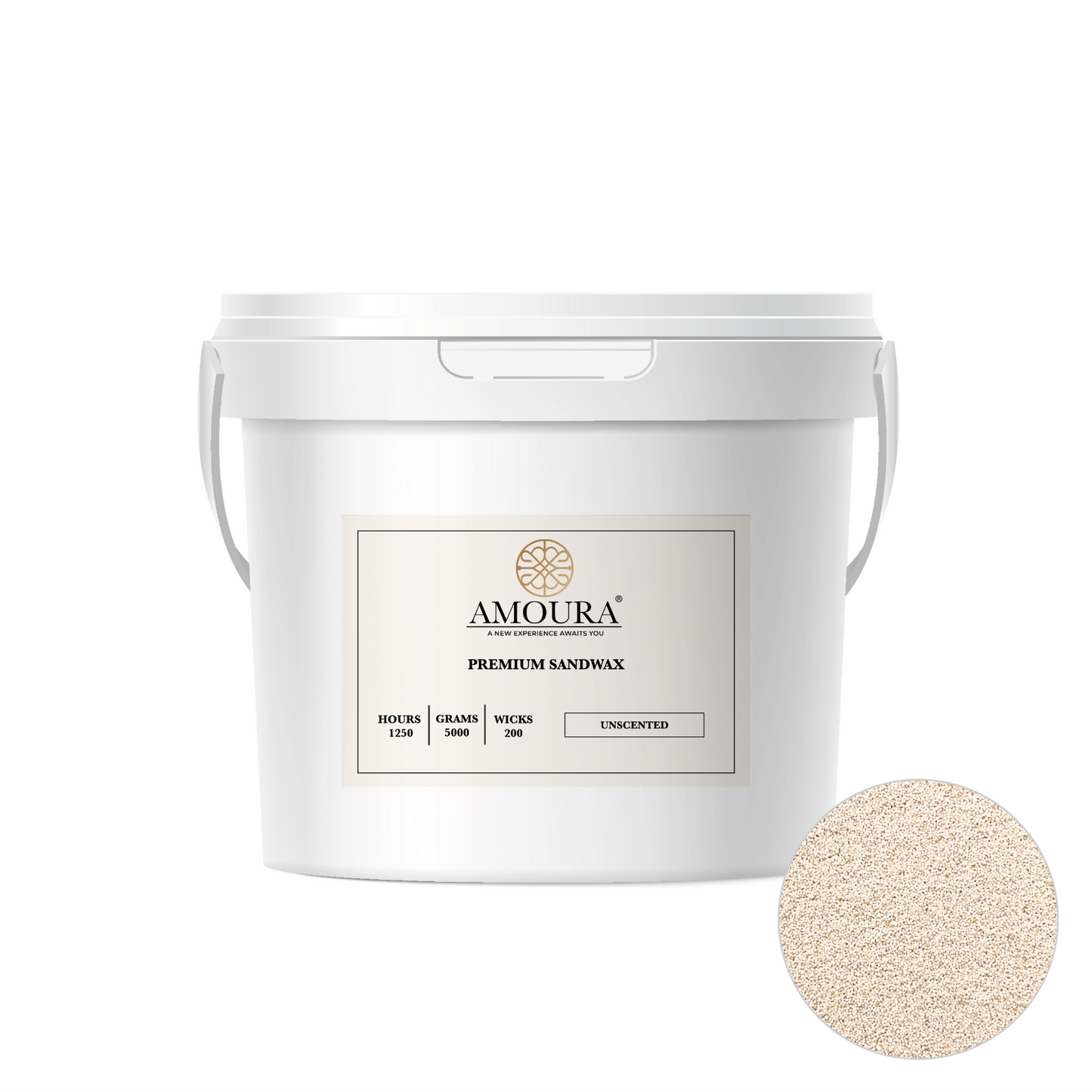 Premium Sandwax - 5.0 kg Bucket + 200 Wicks