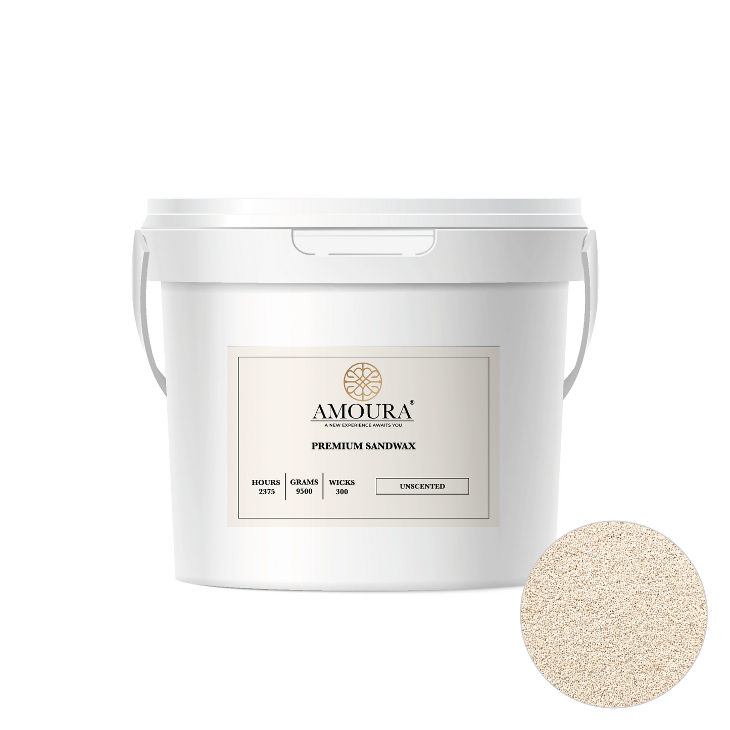 Premium Sandwax- 9,5 kg Bucket + 300 Wicks
