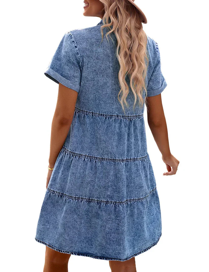 Jane | Denim blousejurk