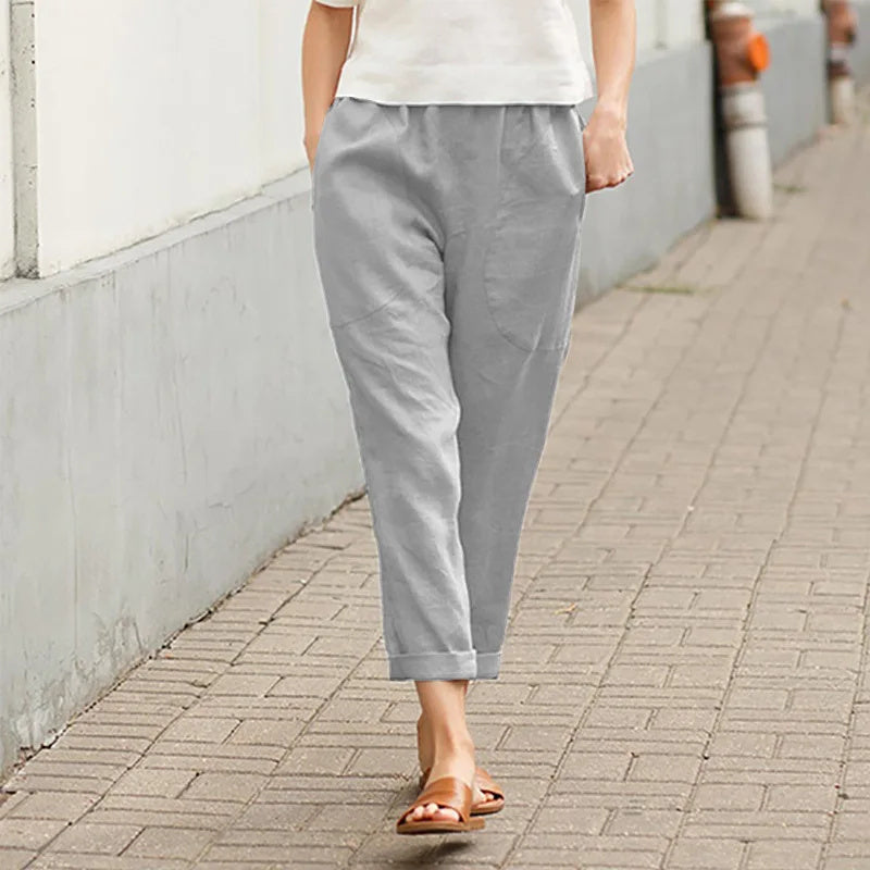Kriza wijde broek met zakken
