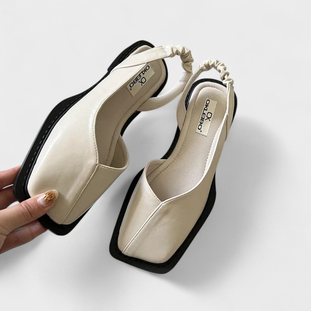 Sigrid slingback met lage blokhak