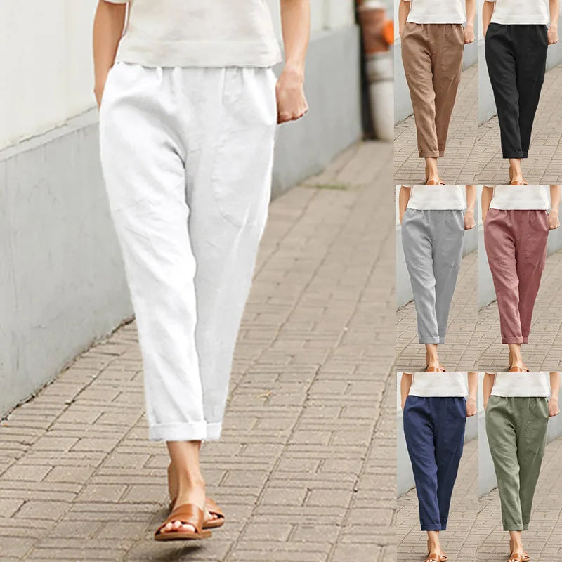 Kriza wijde broek met zakken
