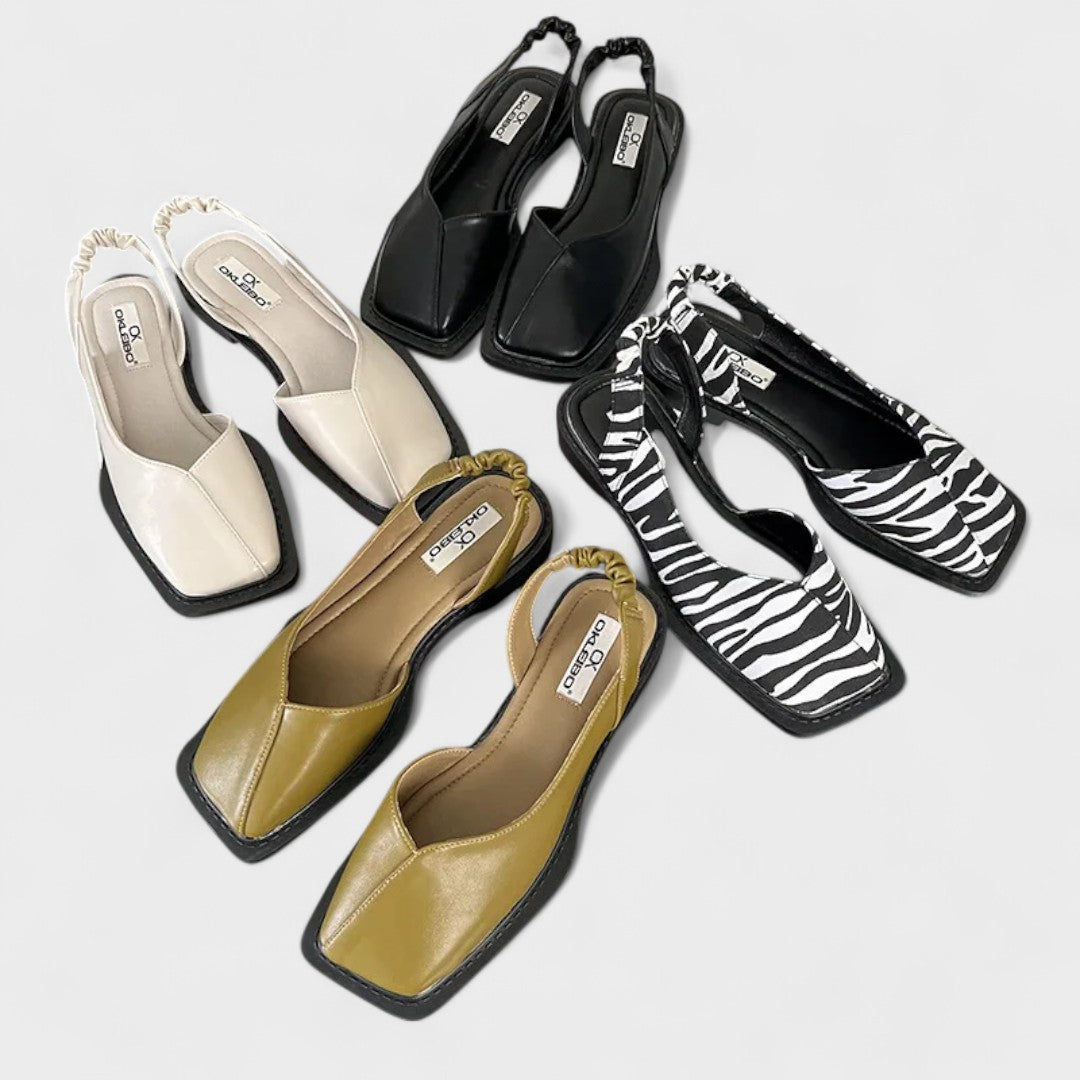 Sigrid slingback met lage blokhak