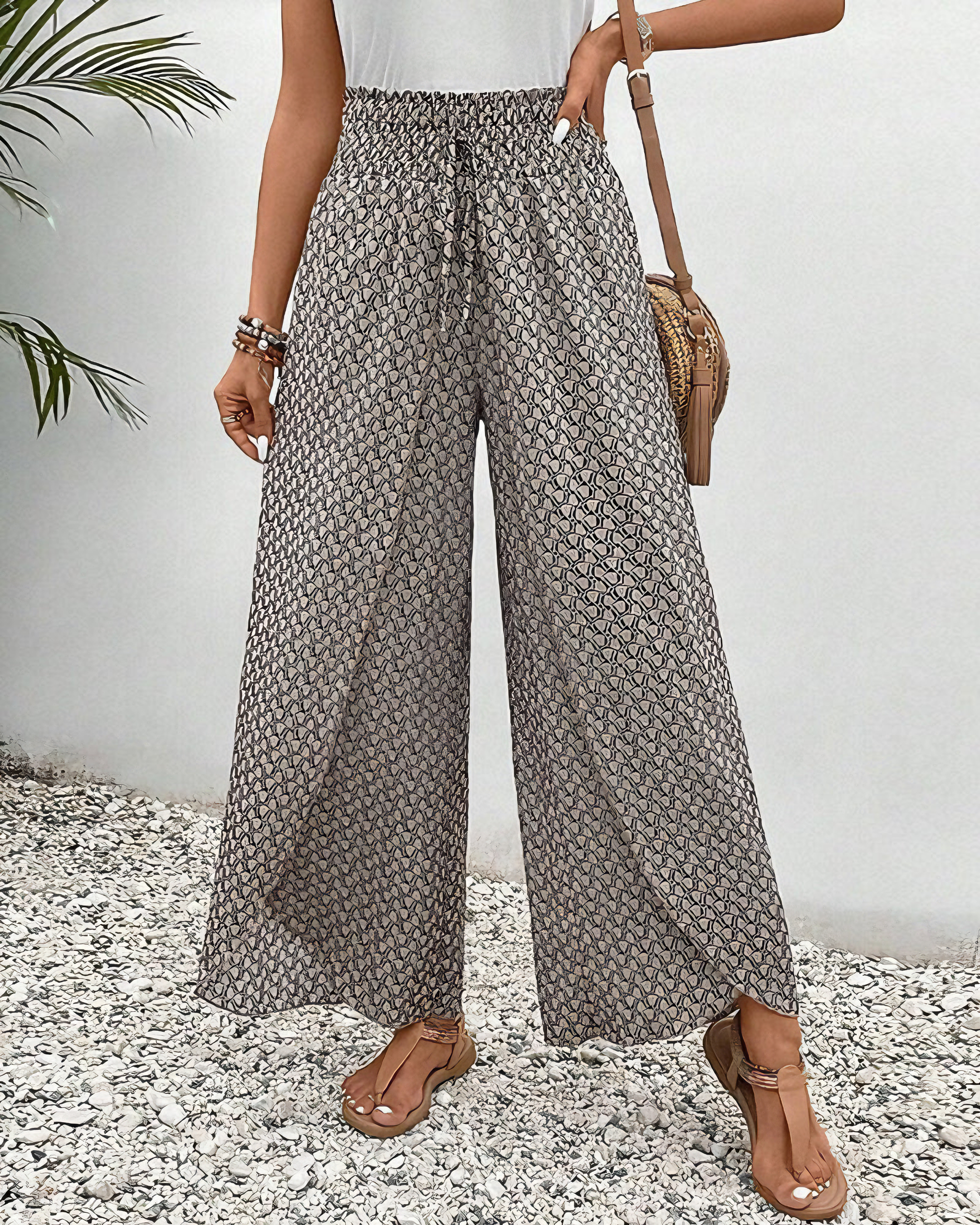 Sahara wijde relaxte broek