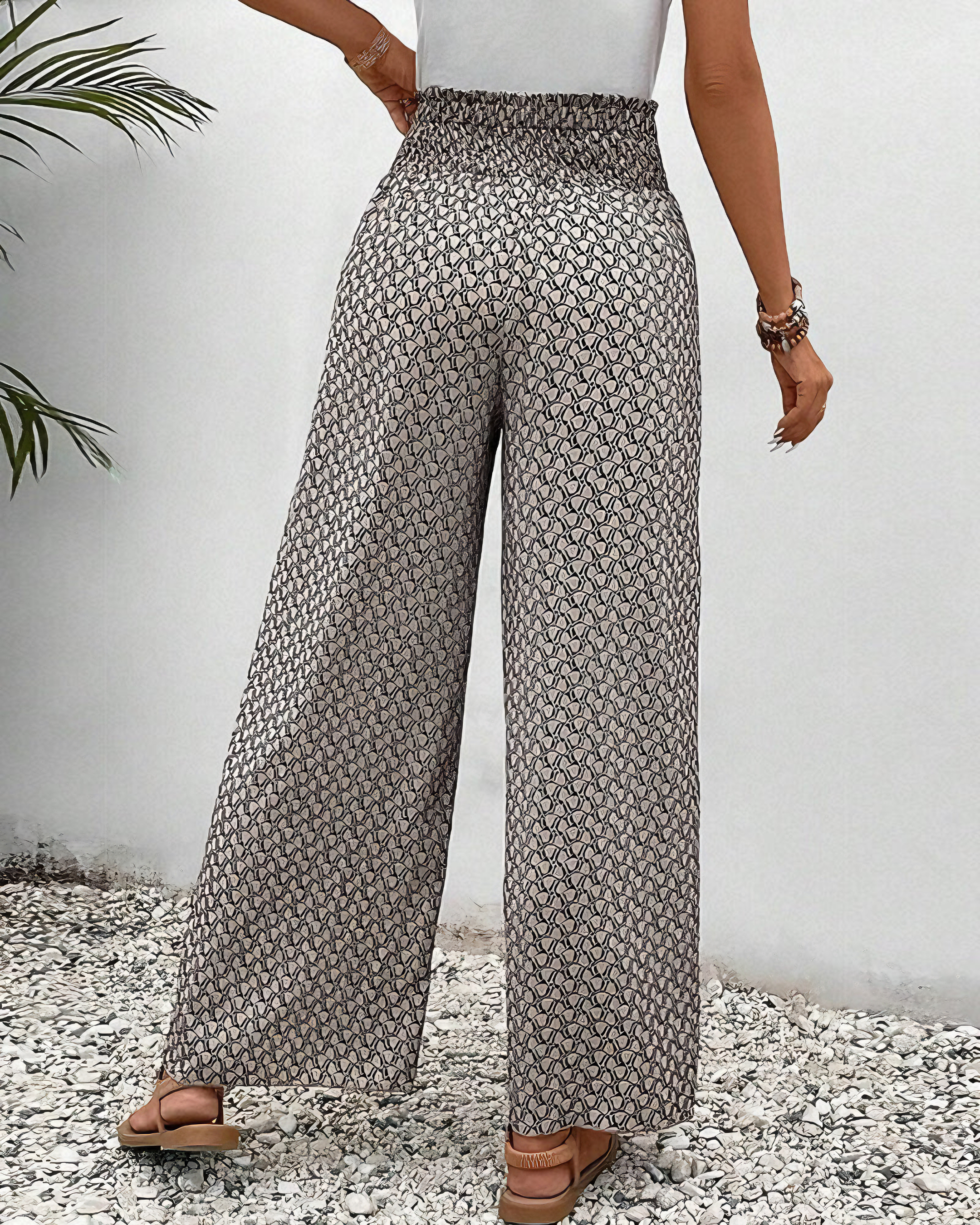 Sahara wijde relaxte broek