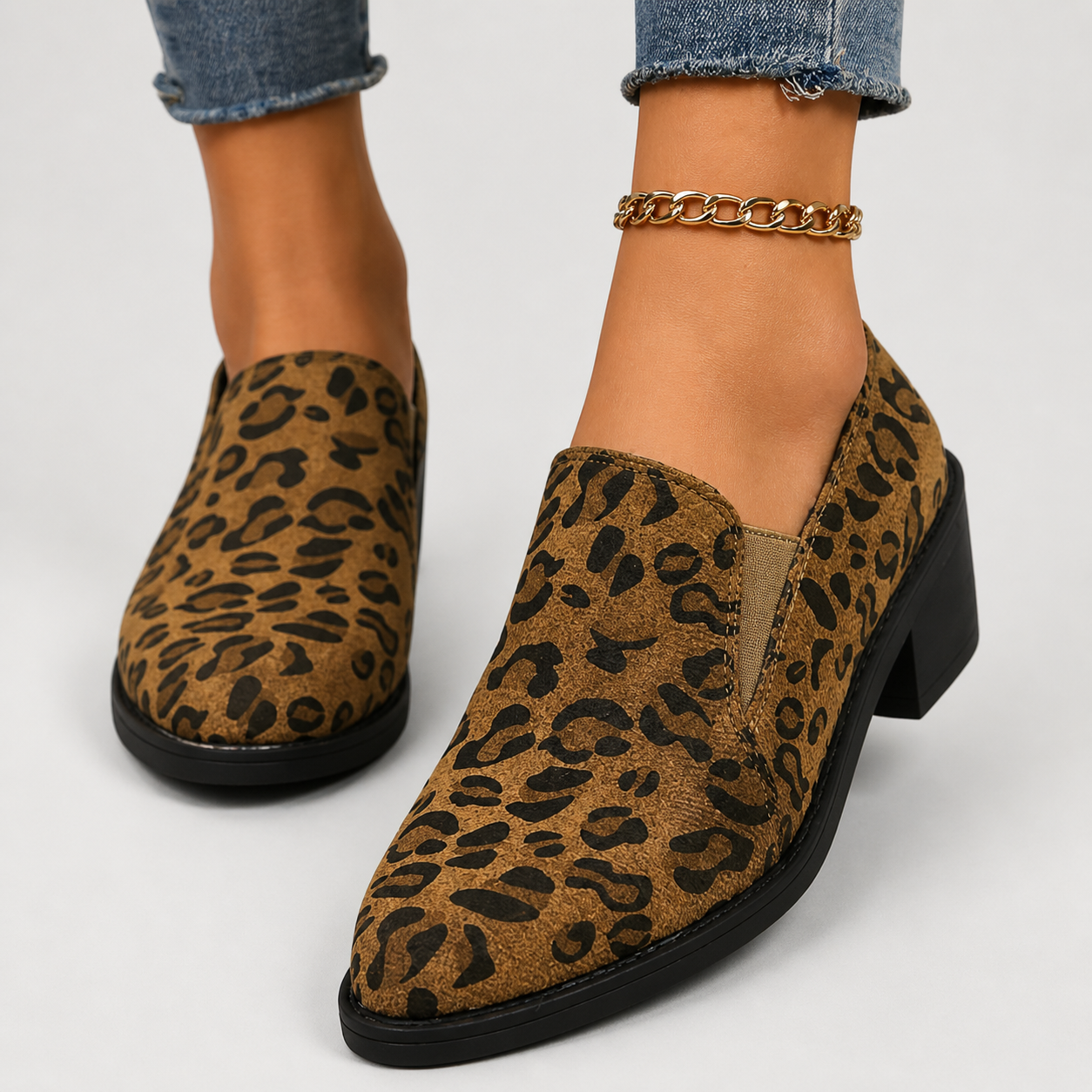 Angélique | Loafers met dierenprint