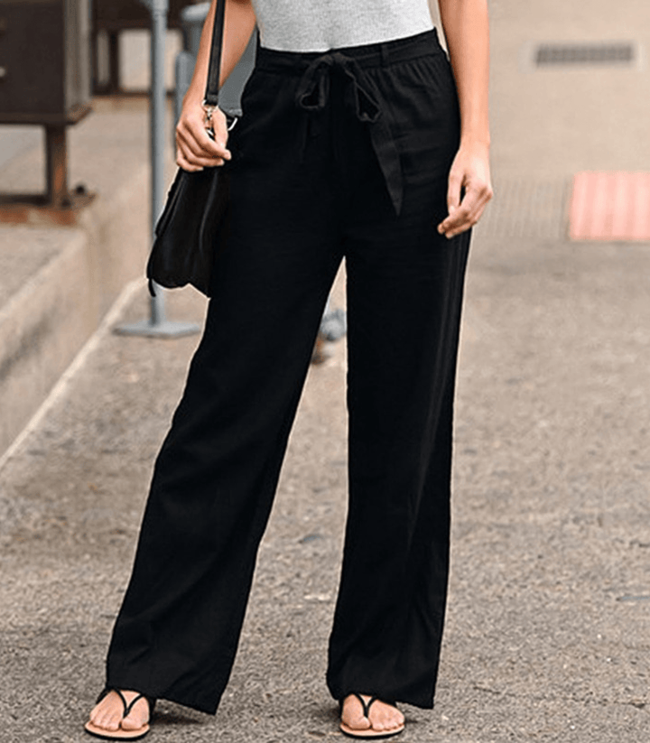 Joleen relaxte broek met koord en elastische taille