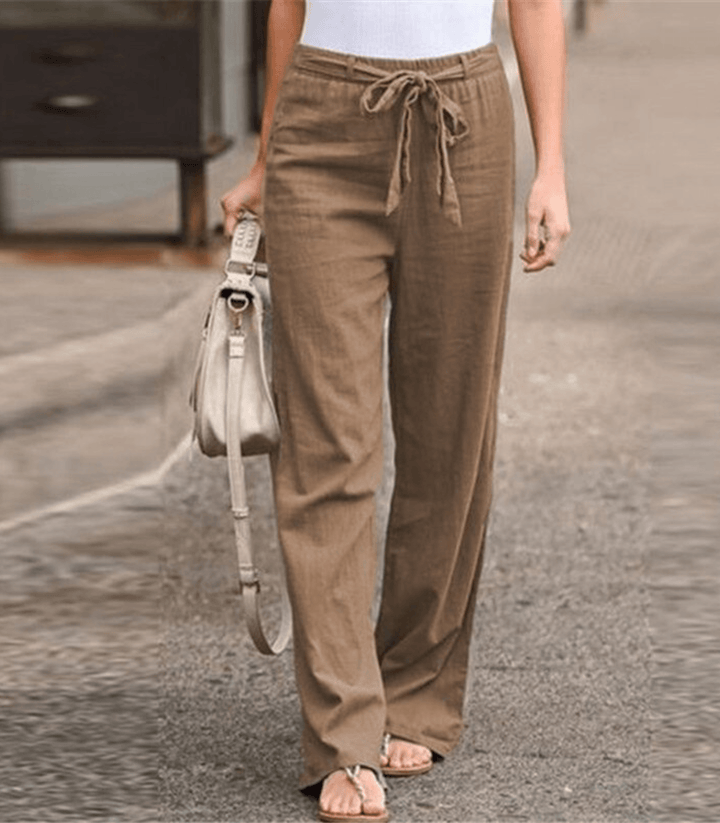 Joleen relaxte broek met koord en elastische taille