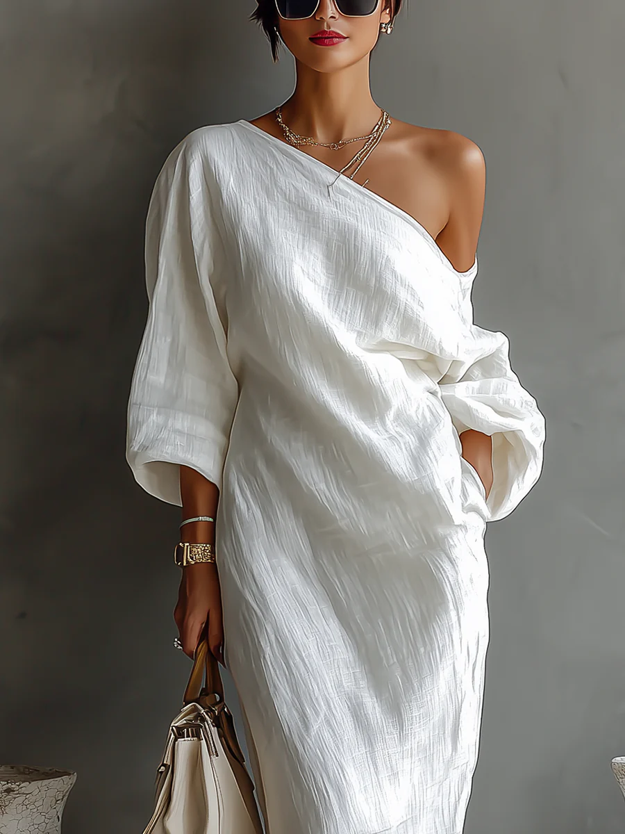 Beatrice | One-shoulder maxi-jurk met verfijnde charme