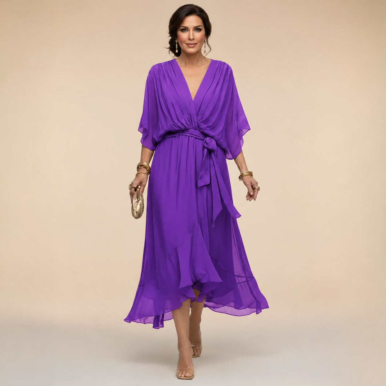 Monica | V-hals jurk