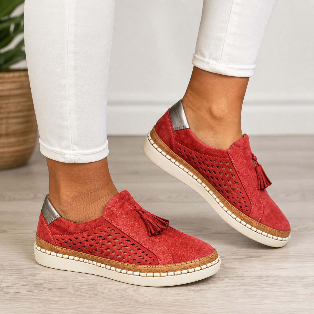 Christine loafers in rood