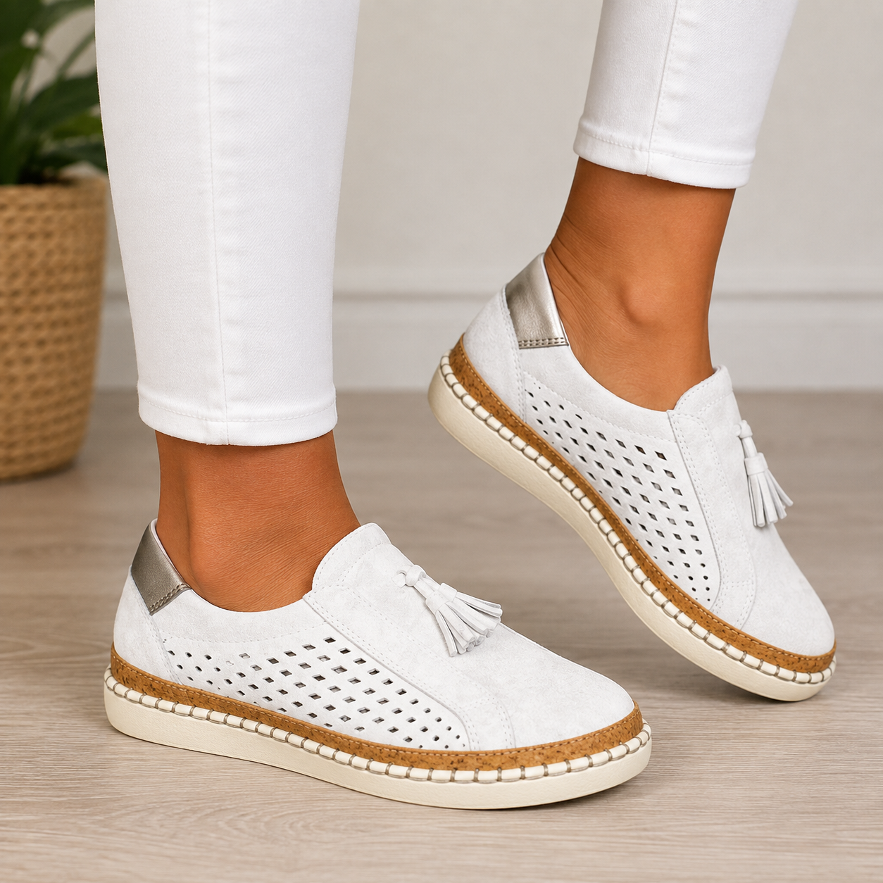 Christine loafers in wit
