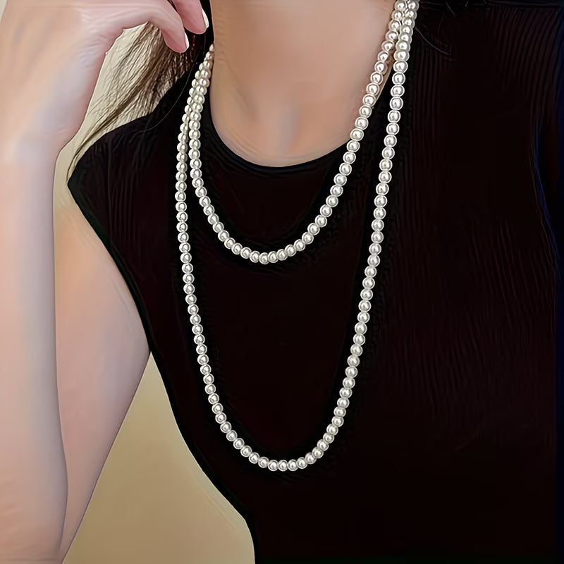 Tijdloze ketting met dubbele parel