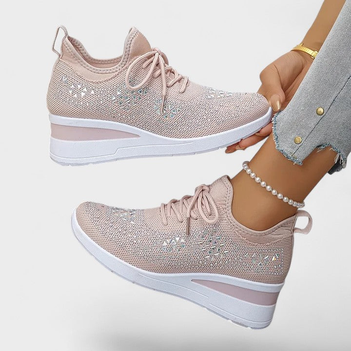Fokelien sneaker met opengewerkt bovenwerk