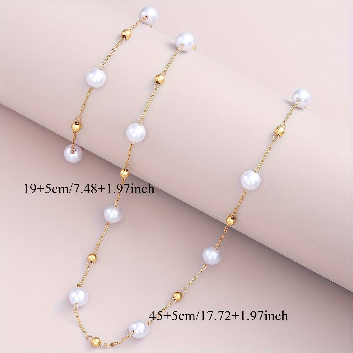 Sieradenset met fijne parelketting
