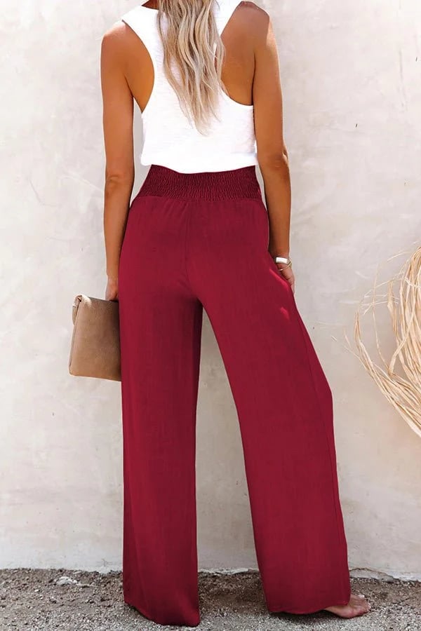 Riana relaxte broek met hoge taille