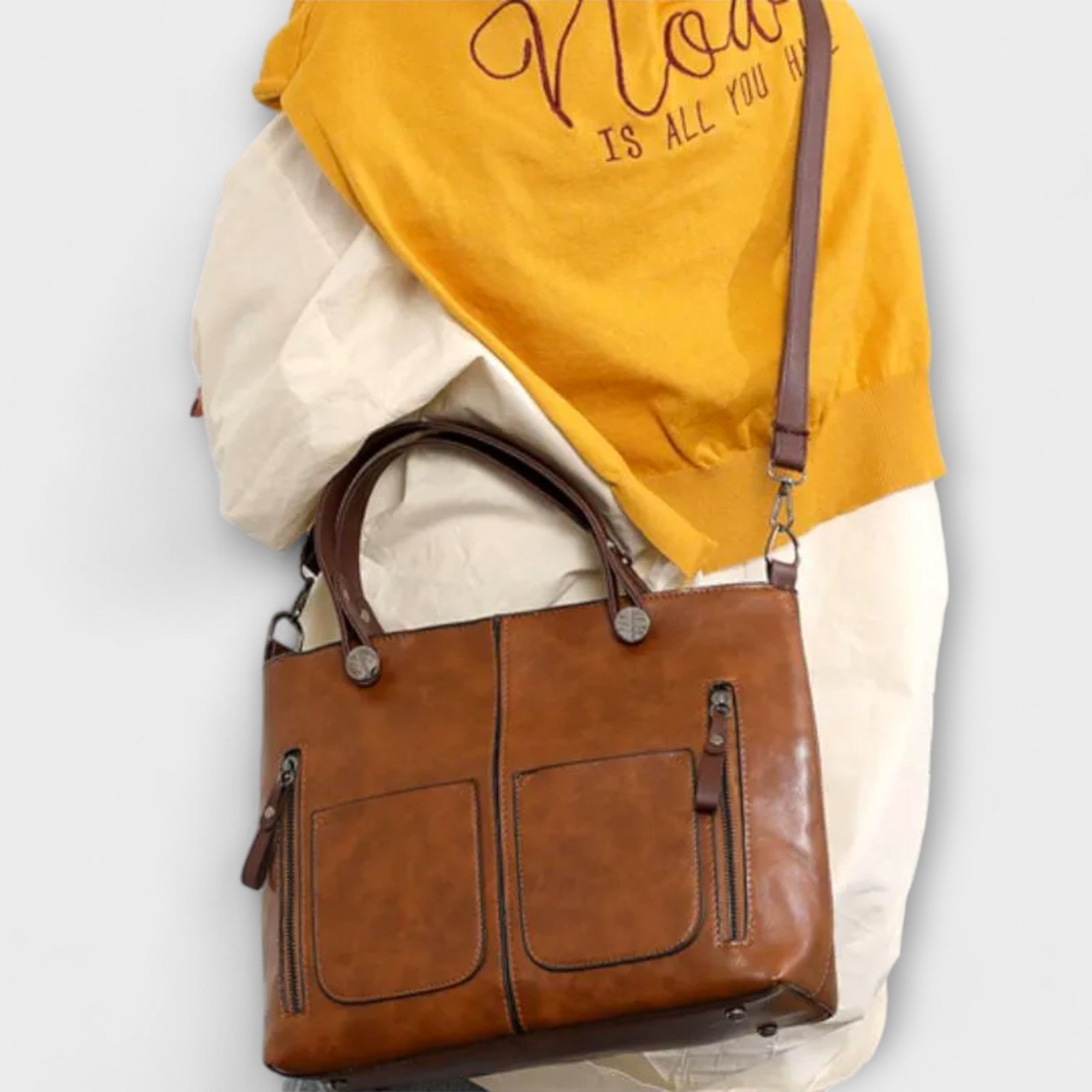 Elegante handtas met glad oppervlak