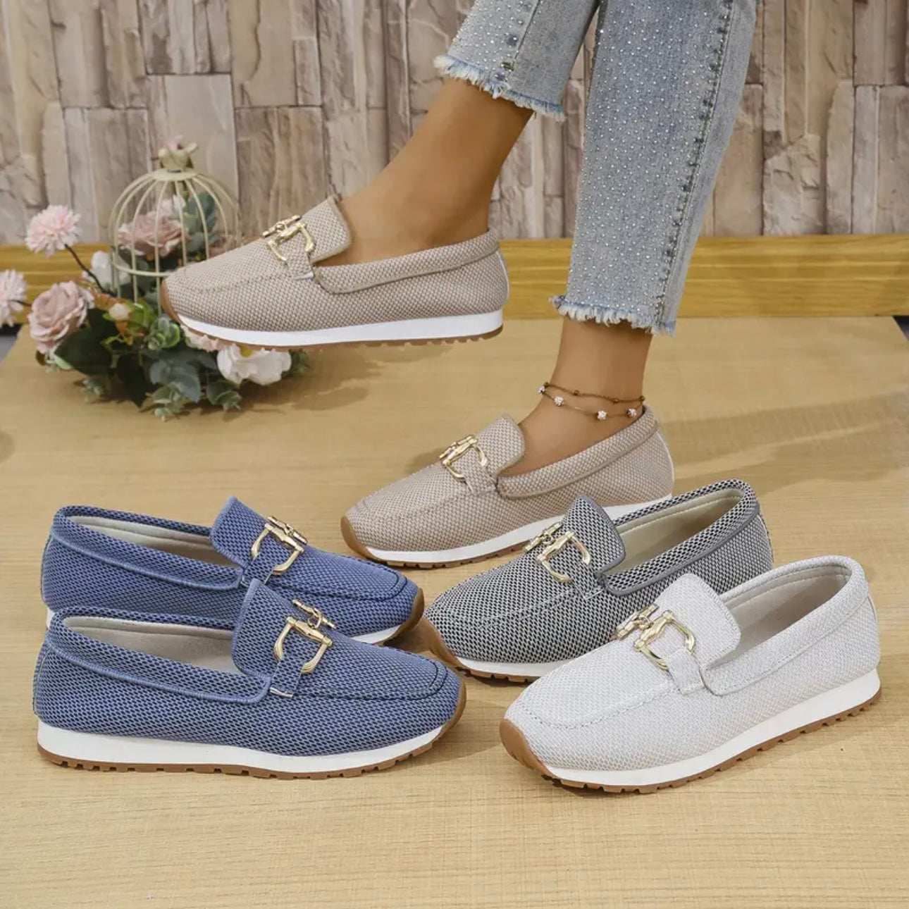 Elsie chique loafer-sneakers detail