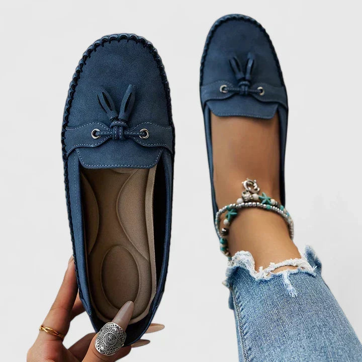 Emmaleigh comfortabele mocassins in marineblauw