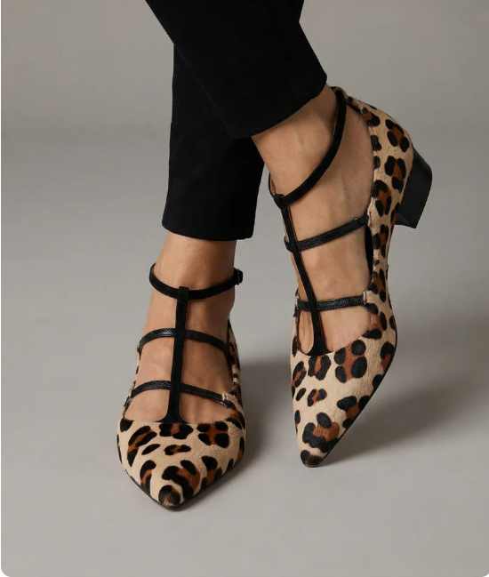 Franca | Schoenen met hak en luipaardbandje