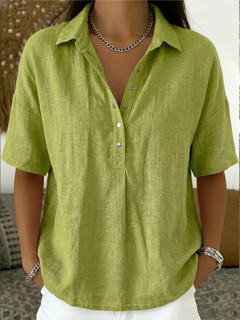 Hanneke luchtige blouse in limegroen
