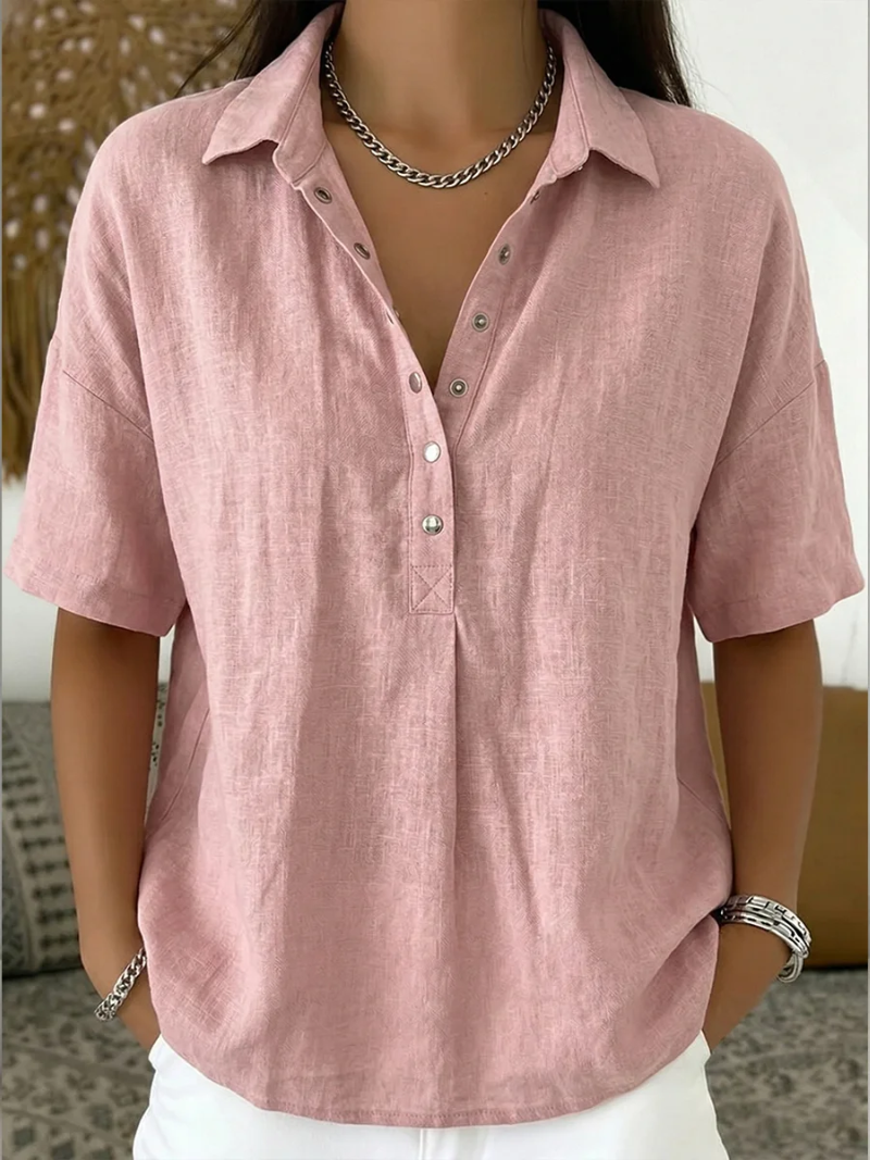 Hanneke luchtige blouse in roze
