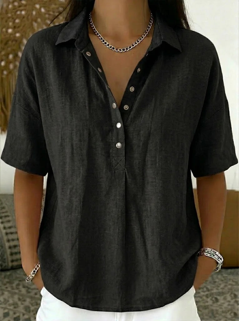 Hanneke luchtige blouse in zwart