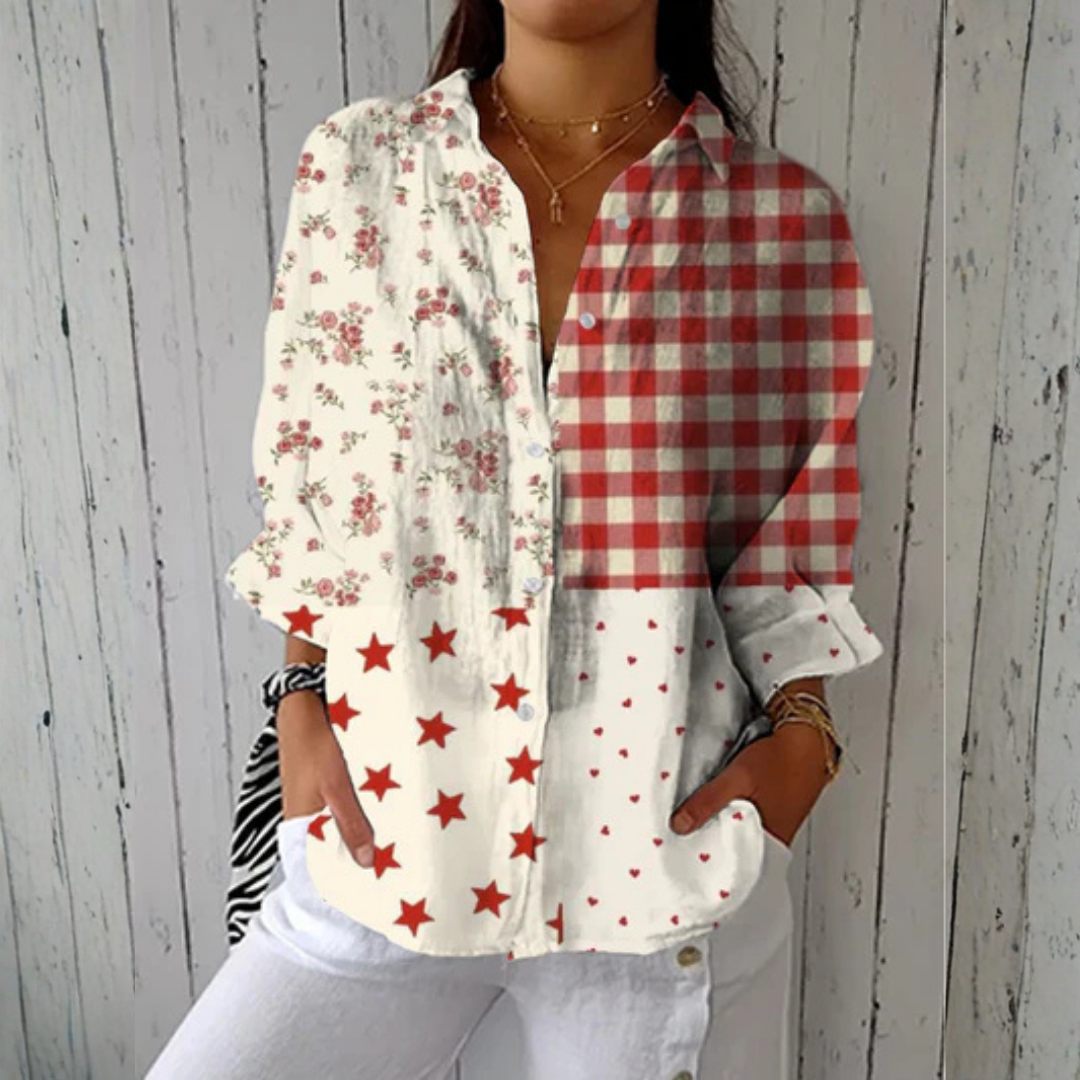 Heather | Blouse met country-patchwork