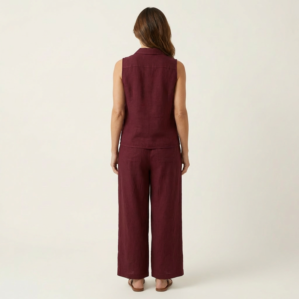 Elsbeth set met overslagtop en wijde broek