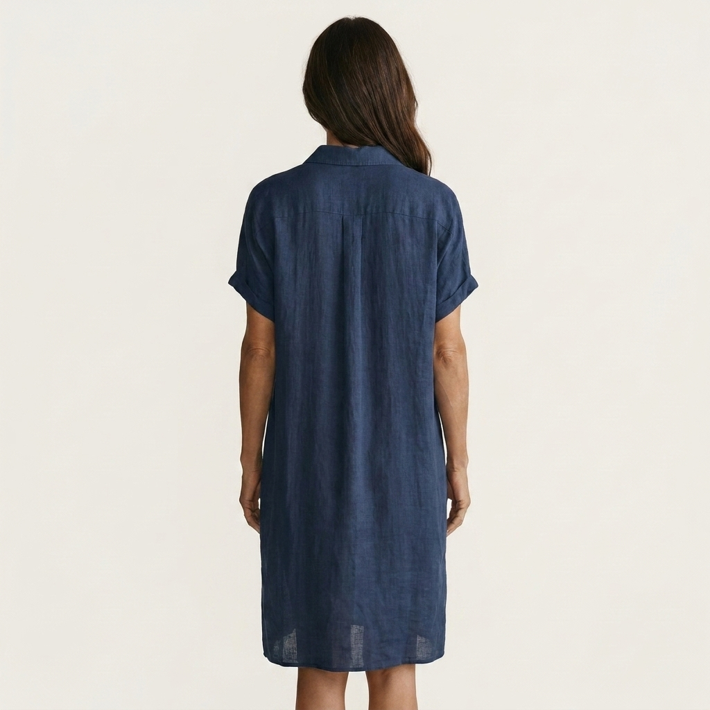Hylkje midi blousejurk met omgeslagen mouwen