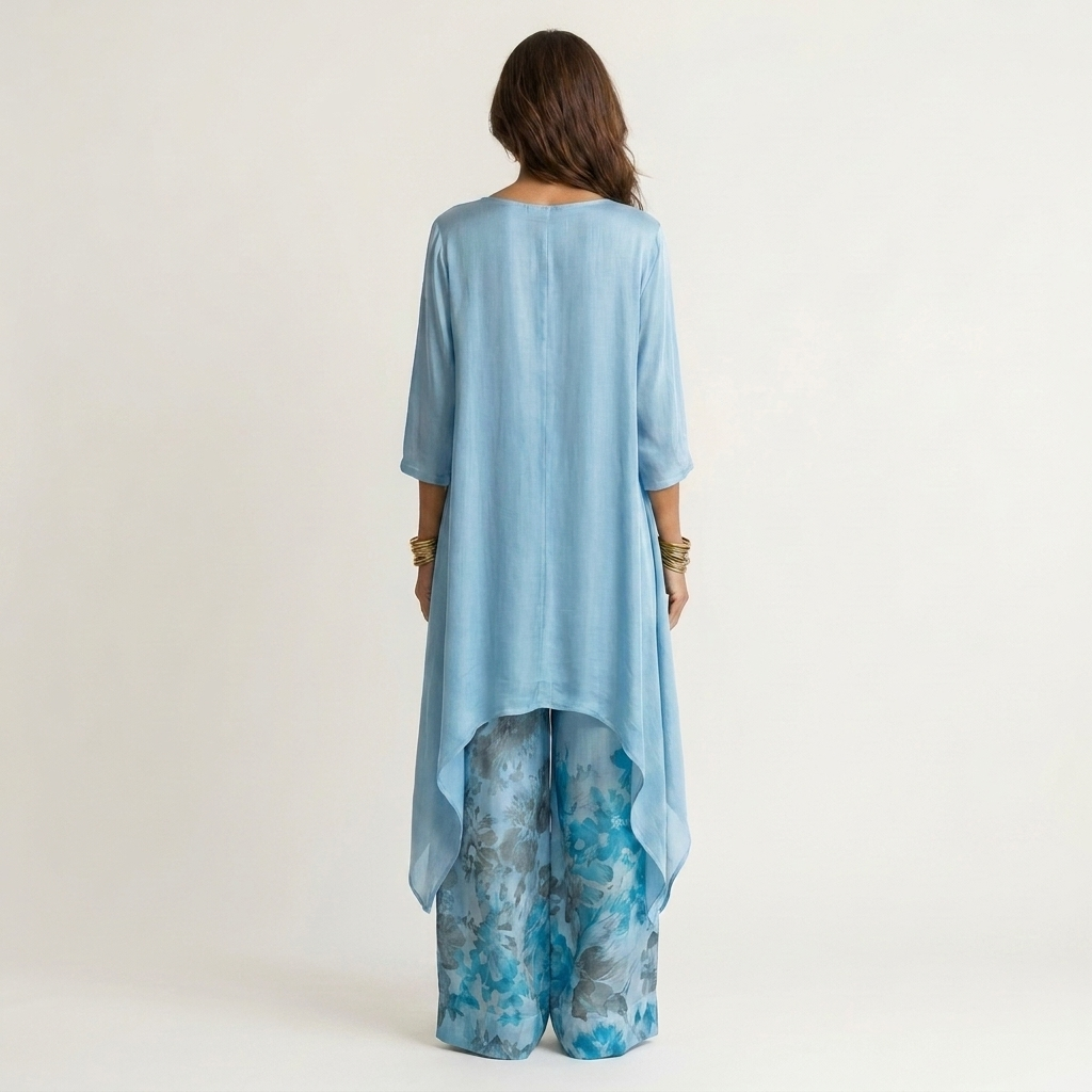 Berber tweedelige set met asymmetrische tuniek