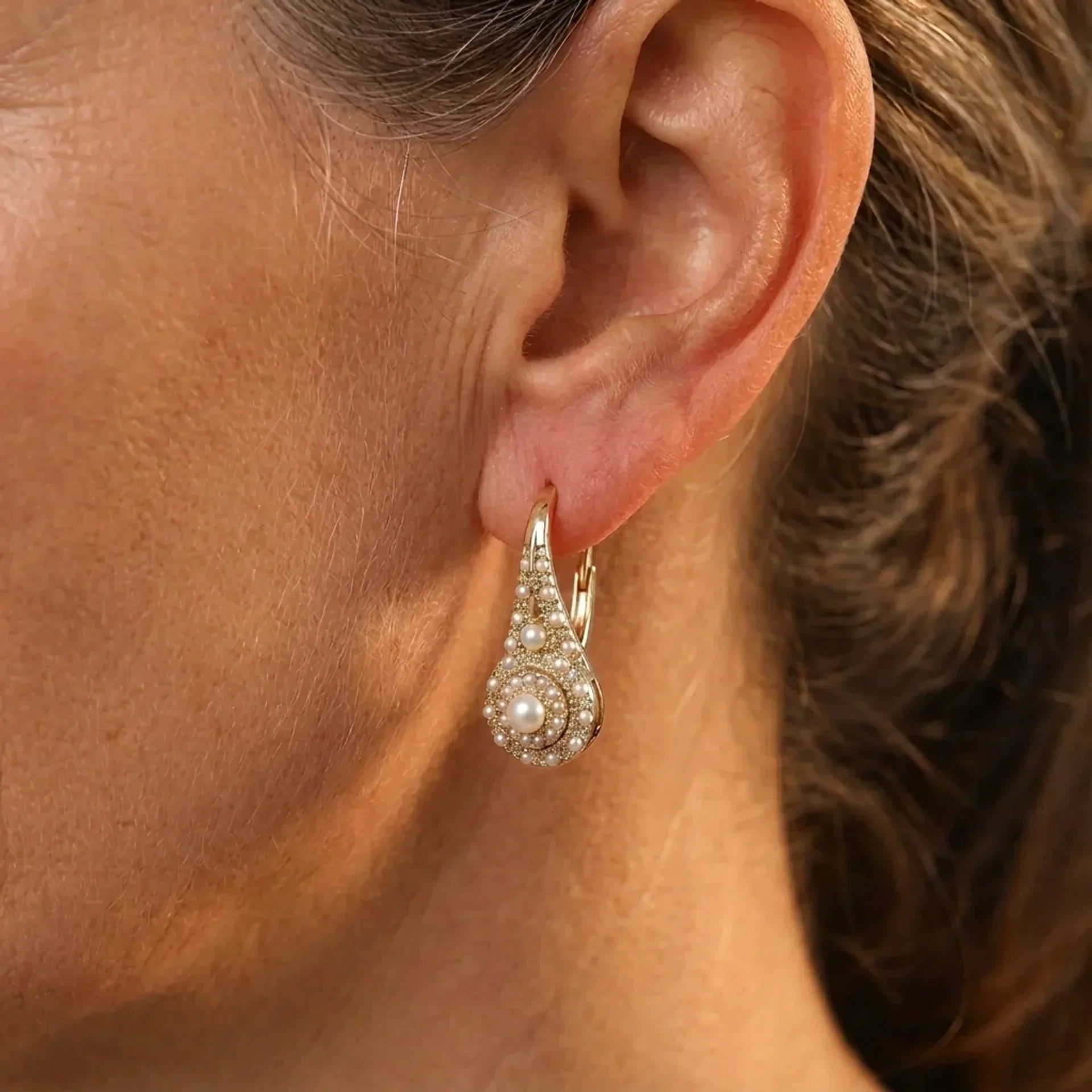 Elegante oorbellen met parels