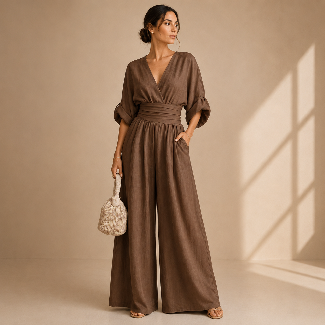 Isabelle jumpsuit in bruin