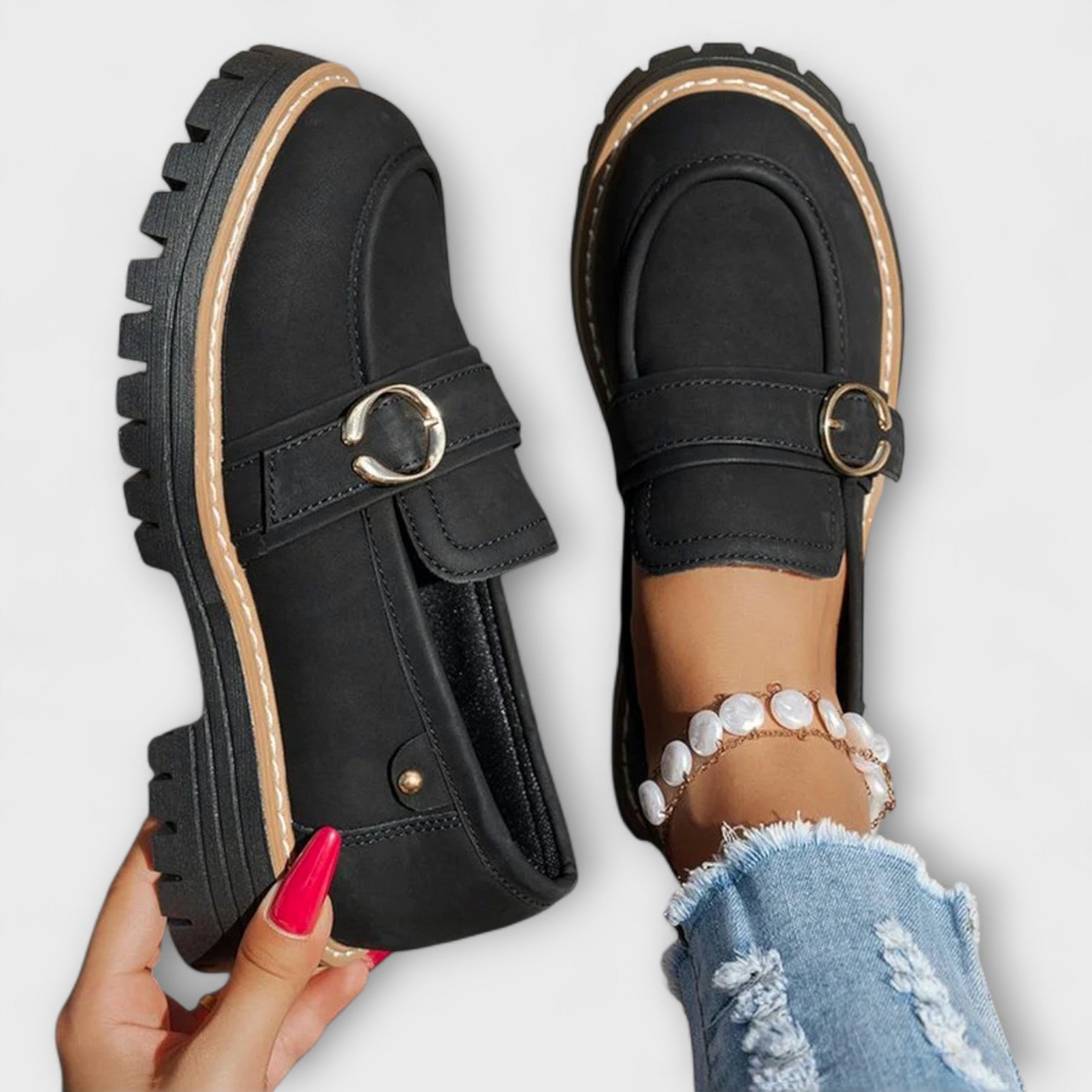 Lora | Casual loafers met ronde neus