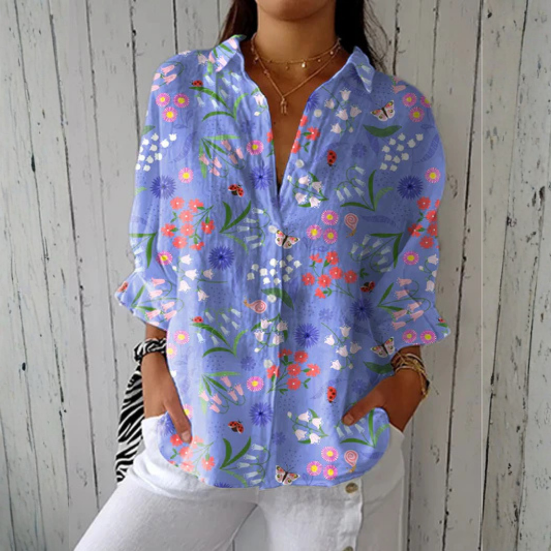 Louise | Vrolijke blouse met hondjes