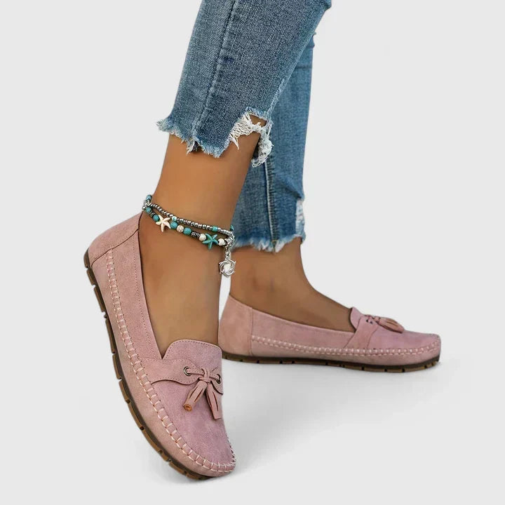 Maria | Comfortabele mocassins met strikje