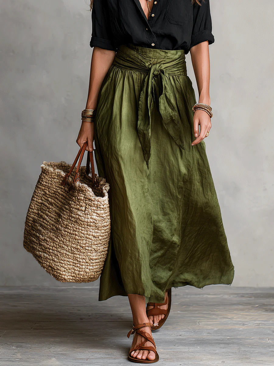 Martina | Elegante vloeiende one-shoulder maxi-jurk