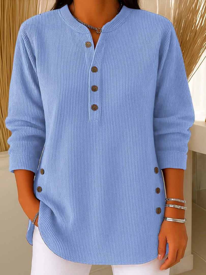 Nieves henley-tuniek met knopen
