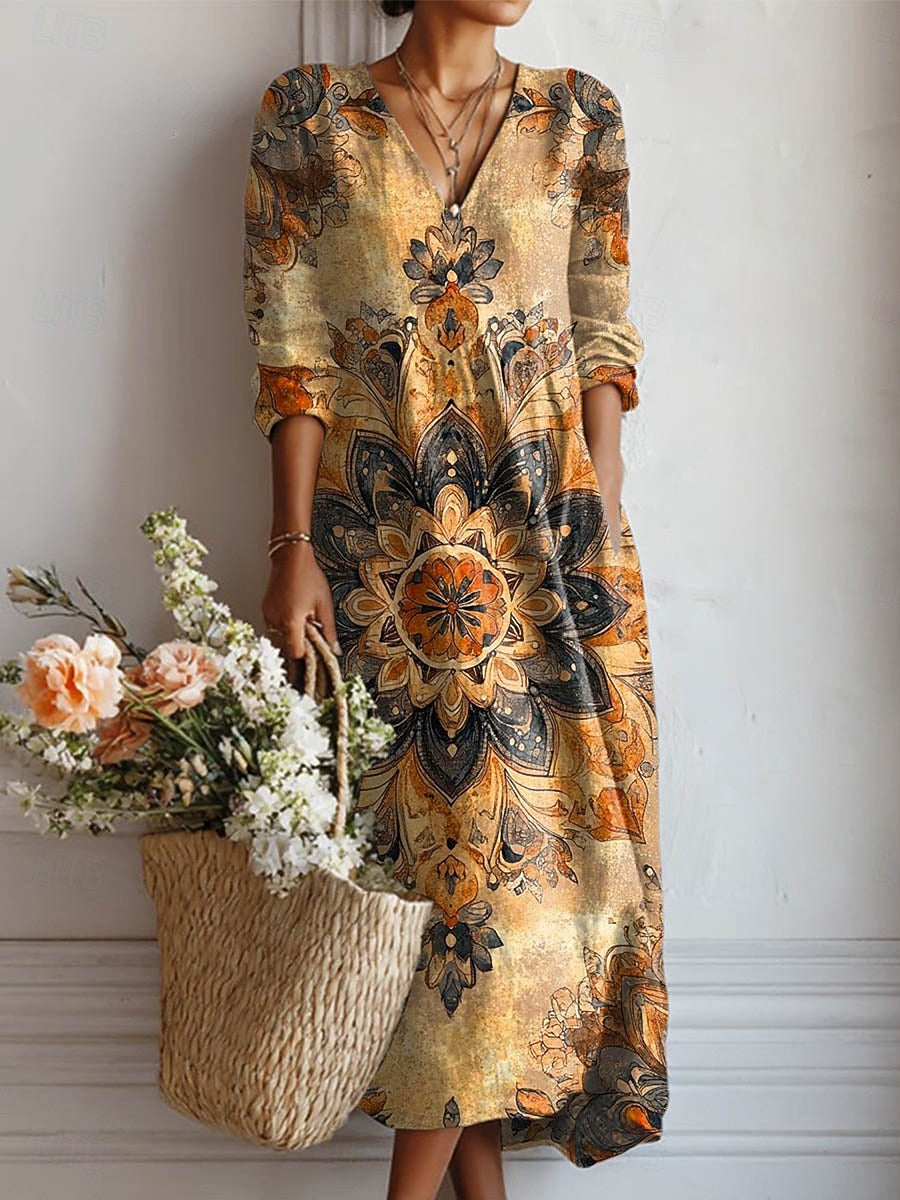 Fleur bohemien maxi-jurk