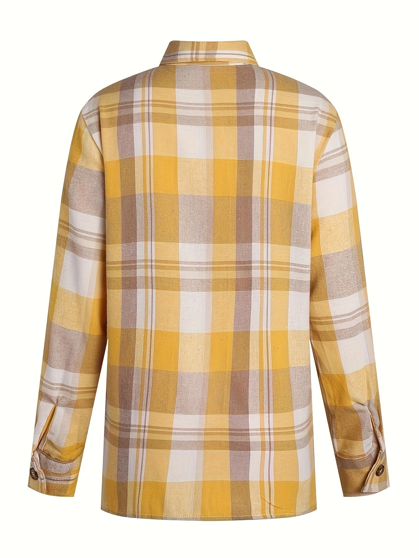 Roosmarijn geruite blouse met lange mouwen