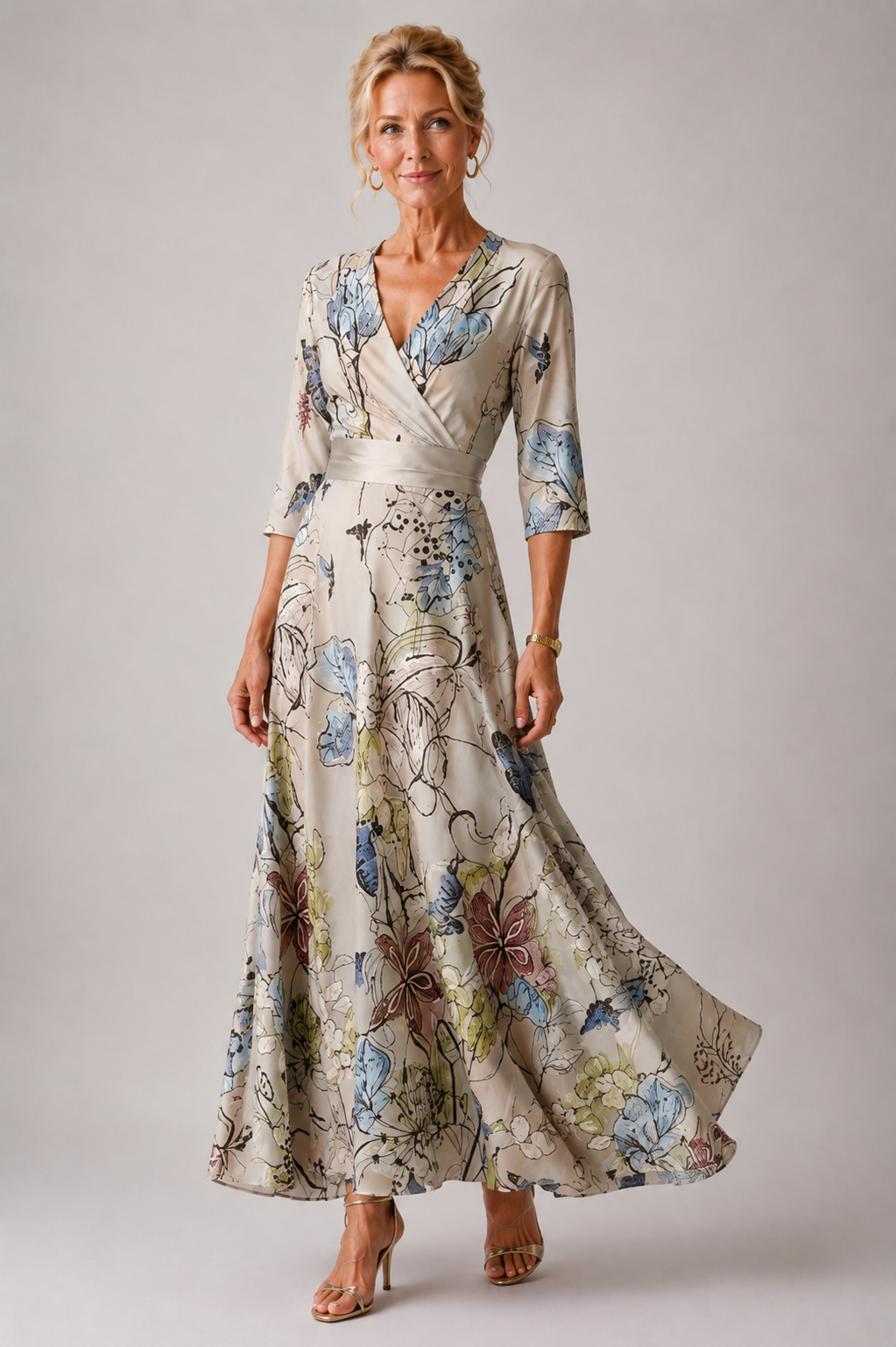 Sabina | Verfijnde jurk met bloemenprint