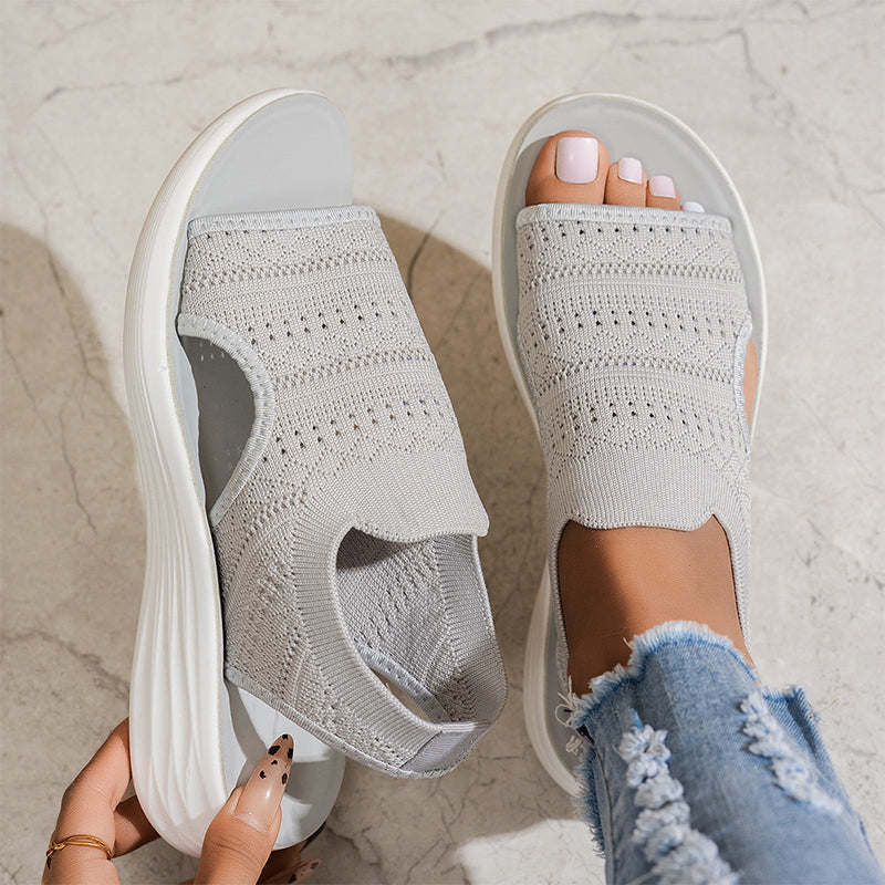 Serena | Sandalen met plateauzool en ademend bovenwerk