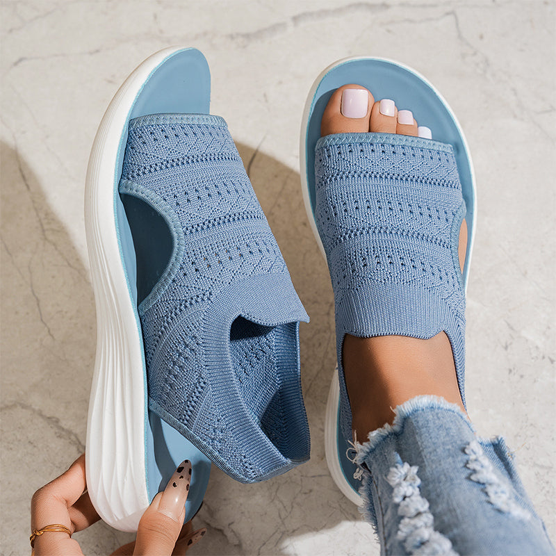 Serena | Sandalen met plateauzool en ademend bovenwerk