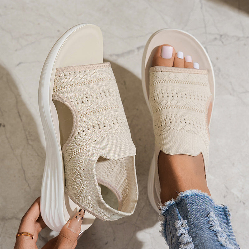 Serena | Sandalen met plateauzool en ademend bovenwerk