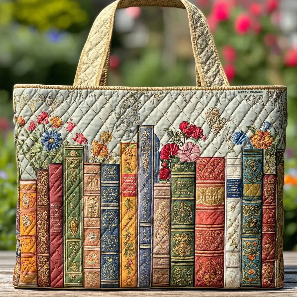 Doorgestikte tas - Betoverde bibliotheek