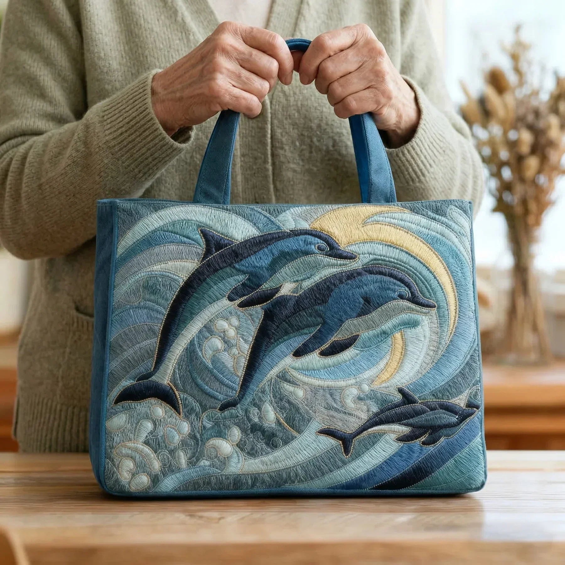 Ambachtelijke tas - Dolfijn van de oceaan