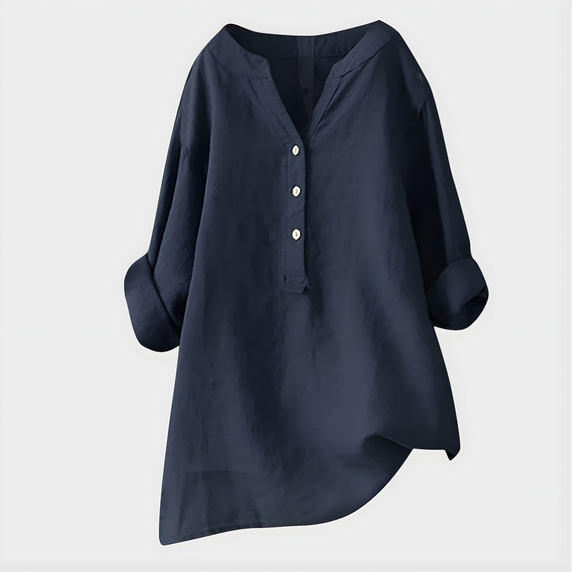 Veronique | Blouse met V-hals en knoopsluiting