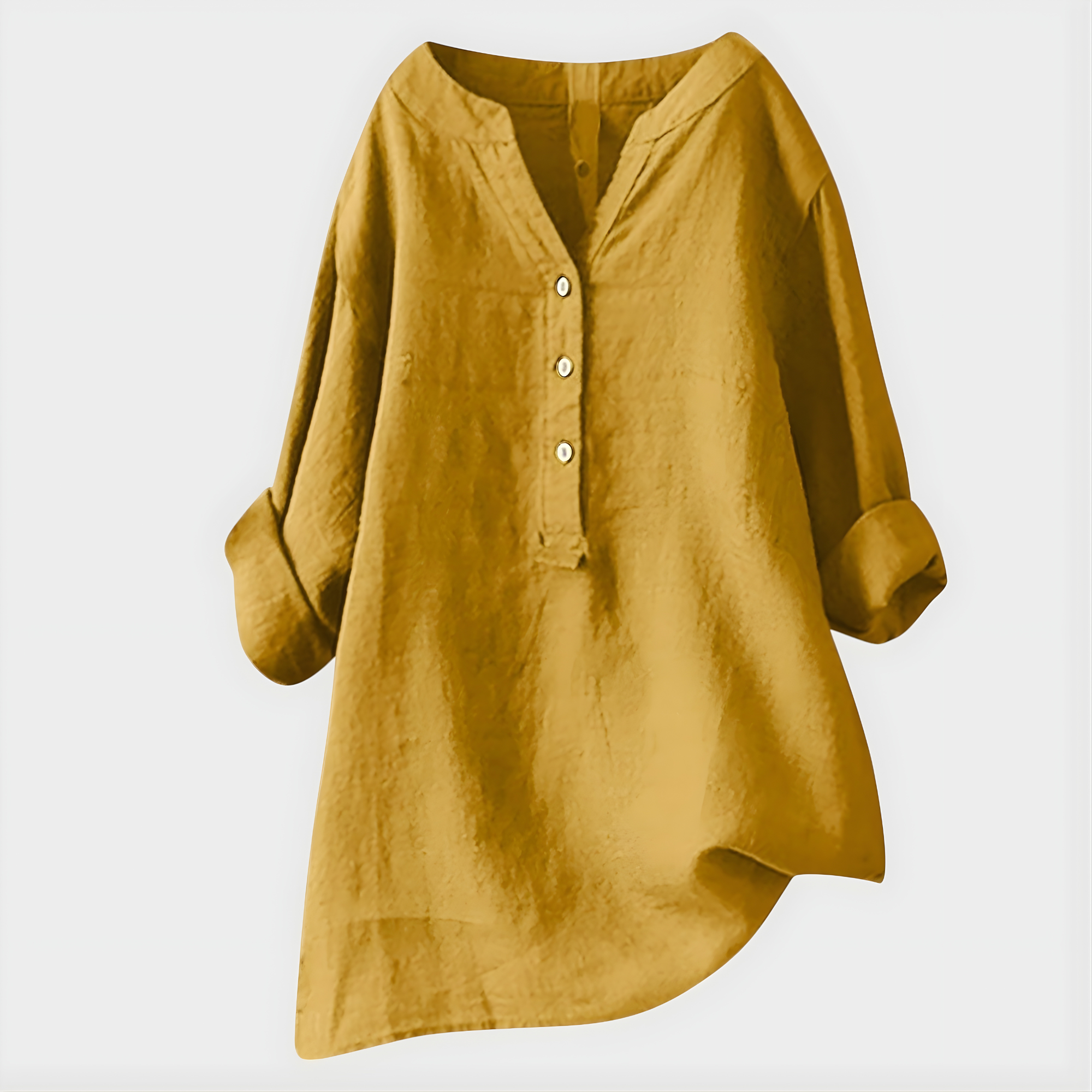 Veronique | Blouse met V-hals en knoopsluiting