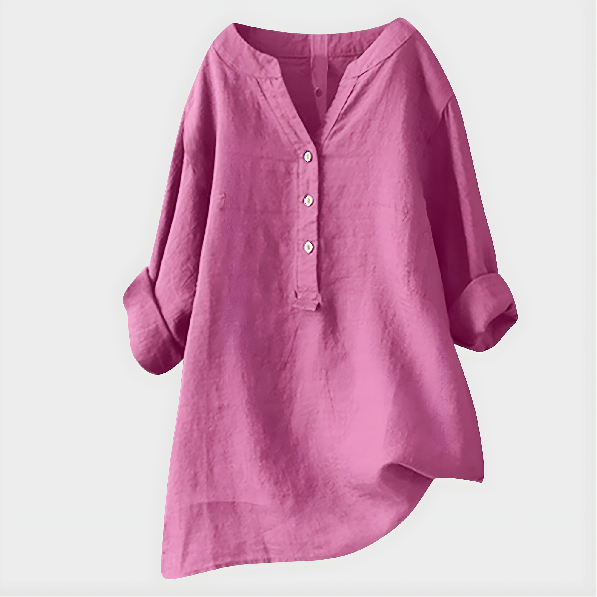 Veronique | Blouse met V-hals en knoopsluiting
