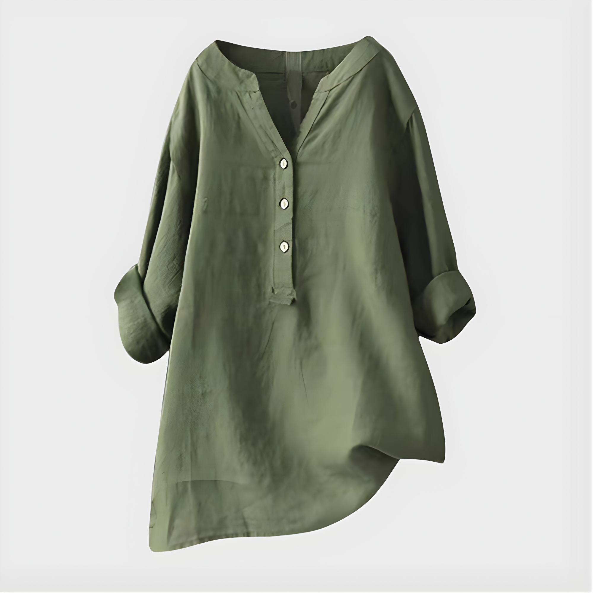 Veronique | Blouse met V-hals en knoopsluiting